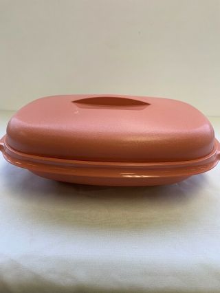 Vintage Tupperware 6 Cup Dusty Rose Pink 3 Piece Microwave Steamer 1273 - 5