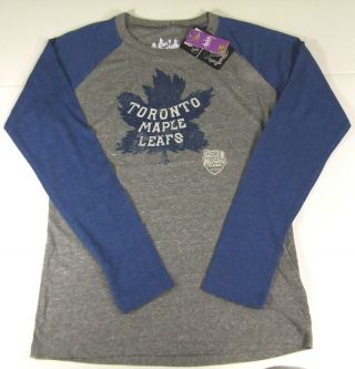 2014 Winter Classic Toronto Maple Leafs Womens Vintage Logo Long Sleeve Shirt