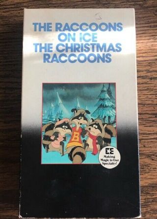 Vintage “the Raccoons On Ice / The Christmas Raccoons” Vhs 1980