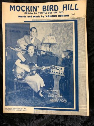 1949 Vintage Sheet Music - Mockin 