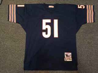 Mitchell & Ness Dick Butkus Chicago Bears Nfl Throwback Jersey Size 52 Stitched