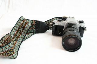Nikon Fg Camera W/ Tokina At - X 35 - 70mm Lens,  Flash,  & Camera Bag Slr 35mm