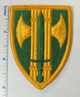 Vietnam Vintage 18th Military Police Mp Brigade Patch Us Army In Color Merrowed