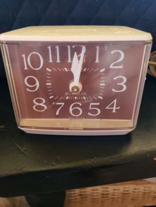 Vintage Electric Westclox Travel Alarm Clock Minikin Ii Brown Face Usa