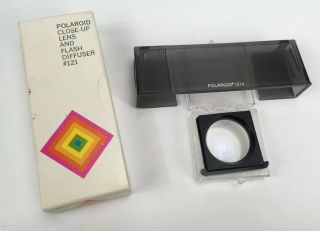 Polaroid 121 Close Up Lens & Flash Diffuser 1210 Holder For Sx - 70