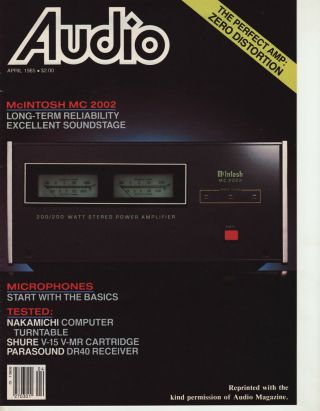Mcintosh MC - 2002 Stereo Power Amplifier Brochures 1985 3