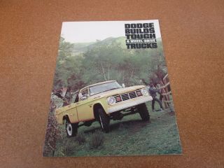 1967 Dodge Pickup Truck 4wd W100 W200 Power Wagon Sales Brochure 8 Pg