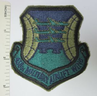 438th Military Airlift Wing Us Air Force Patch Subdued Usaf Vintage