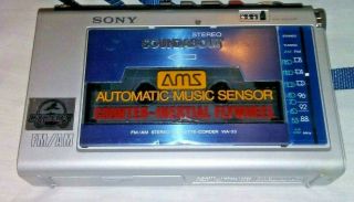 Sony Soundabout Walkman Wa - 33 Am/fm Stereo Cassette Player/recorder Not