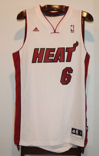 Adidas Swingman Lebron James Miami Heat Basketball Jersey Adult Medium