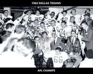 1962 Dallas Texans Team 8x10 Photo Football Picture Afl Champs