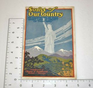 Songs Of Our Country Vintage Sheet Music Chase Sanborn Tea Coffee Drake 