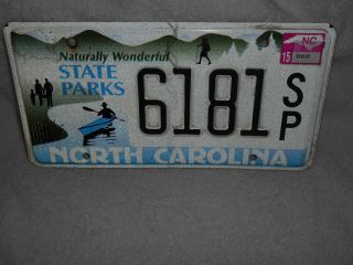 North Carolina Specialty License Plate Tag State Park 2015