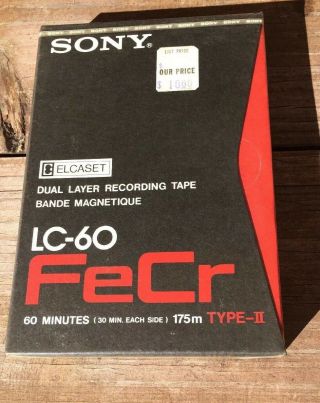 Sony Elcaset Dual Layer Lc60 Fecr 60 Min Type Ii