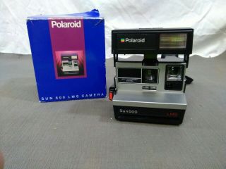 Polaroid Sun 600 Lms Camera W/ Box And Strap -