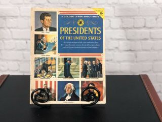 Vintage 1961 Presidents Of The Usa Stamp Book Ending With Jfk