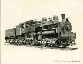 9gg779 Lima Loco Photo 1946 Western Maryland Shay Locomotive 6 Last Shay Built