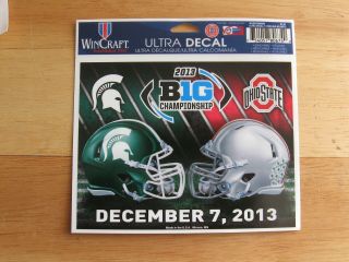 2013 Big 10 Championship Official Decal Ohio State Vs.  Michigan State