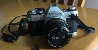 Canon Ae 1 Slr Film Camera With Lens