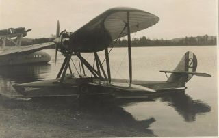 Very Rare Photograph Of A Savoia Marchetti Biplane Flying Boat
