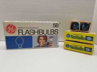 Ge 5b Flashbulbs Box Of 12 Bulbs Nos