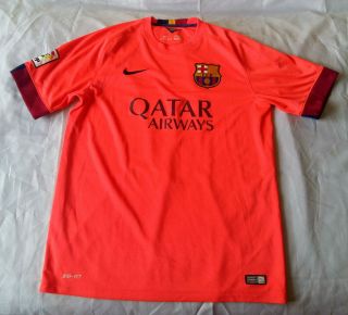Barcelona 2014 - 2015 Nike Away Football Soccer Shirt Jersey Mens Size: L