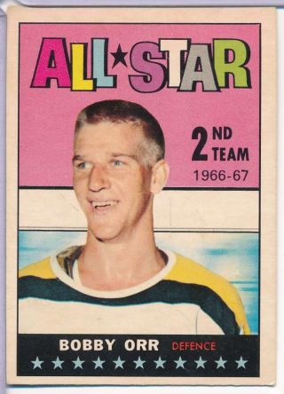 1967 - 68 Topps Bobby Orr 128 All Star 2nd Team Vg,  V9361
