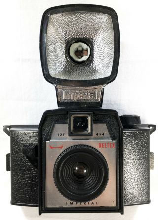 1964 Imperial Vintage Deltex Film Camera W/ Flash Unit 127 Film 4x4 Usa