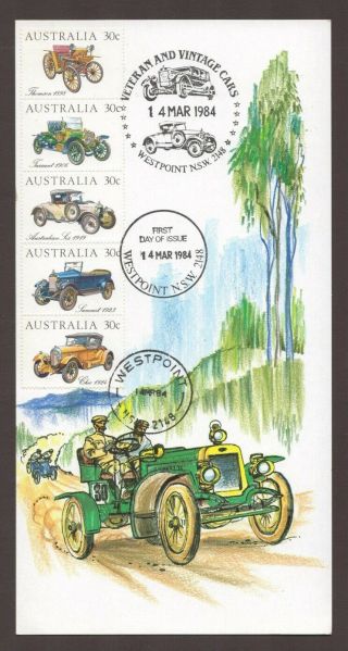 1984 Australia Veteran And Vintages Cars Special Cancel Maxi Card