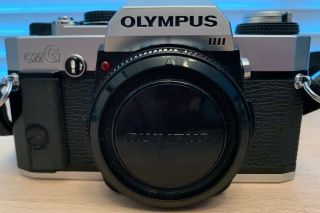 Vintage Olympus Omg 35mm Film Camera Body W Strap - / - Read