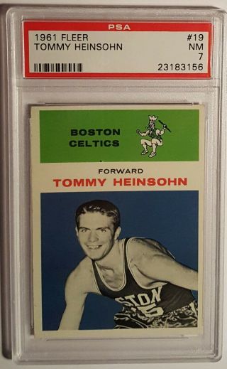 1961 Fleer 19 Tommy Heinsohn Hof Psa 7 Nm Celtics Smr $80 Buy It Nows Daily
