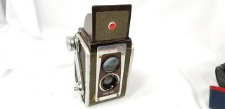 Vintage Brown Body Kodak Duaflex Iv 620 Film Camera