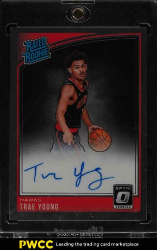 2018 Donruss Optic Rated Trae Young Rookie Rc Auto 198 (pwcc)