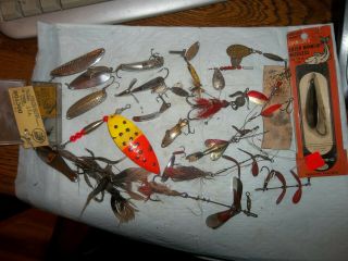Vintage Spoon And Spinner Fishing Lures Lure ??? Doctor,  Russelure,  South Bend