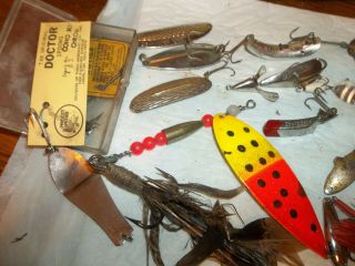 Vintage Spoon and Spinner Fishing Lures Lure ??? Doctor,  Russelure,  South bend 3