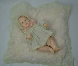 Vintage Effanbee Baby Lisa Doll By Astri 1980 11 Inch With Pillow