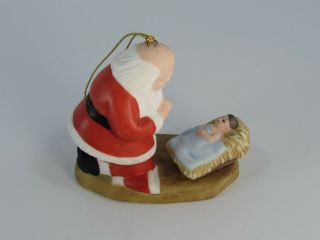 Vintage Roman Inc.  The Kneeling Santa Claus Christmas Ornament 28827