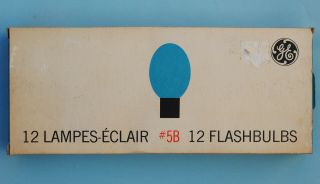 Ge 5b Flashbulbs Vintage Box Made In Canada
