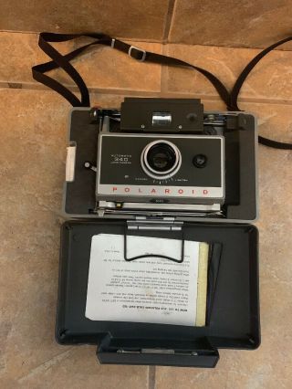 Vintage Polaroid Land Camera,  Model 340 with Carrying case,  NR 2