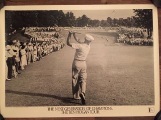 Ben Hogan 1 - Iron Shot 18th Green 1950 Us Open Merion Golf Poster
