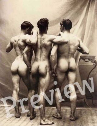 Photograph Of Vintage Nude Men Size A4 (8.  5 X 11 " / 21x30cm) Paper