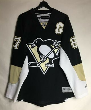 Sidney Crosby Nhl Reebok Pittsburgh Penguins Ccm Jersey Size L Large Home Black
