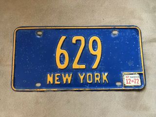 1972 York License Plate 3 Digit