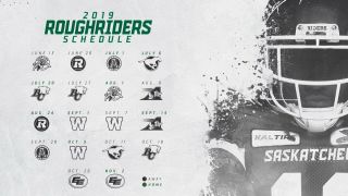 Saskatchewan Roughriders 2019 Cfl Football Schedule Fridge Magnet 5 " X 3.  5 "