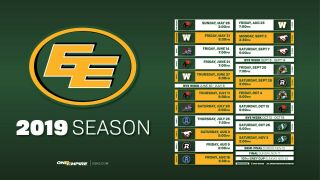 Edmonton Eskimos 2019 Cfl Football Schedule Fridge Magnet 5 " X 3.  5 "