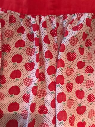 Vintage Handmade Half Apron So Adorable With Apples All Over 2