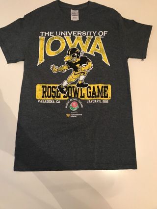 Ncaa The University Of Iowa Football Rose Bowl Game 2016 T - Shirt Size S