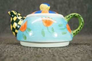 Vintage Porcelain Tea Pot With Lid Hand Painted Design 2