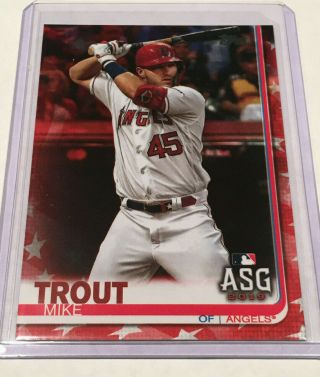 2019 Topps Update Mike Trout Independence Day 53/76 Angels Asg All - Star Us146