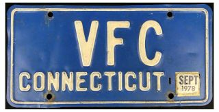Connecticut 1957 - 1978 PERSONALIZED VANITY License Plate Pair VFC 2